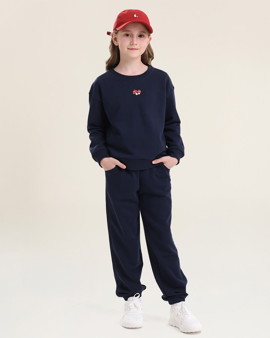 No Sweat Kids Matching Set in Dark Navy