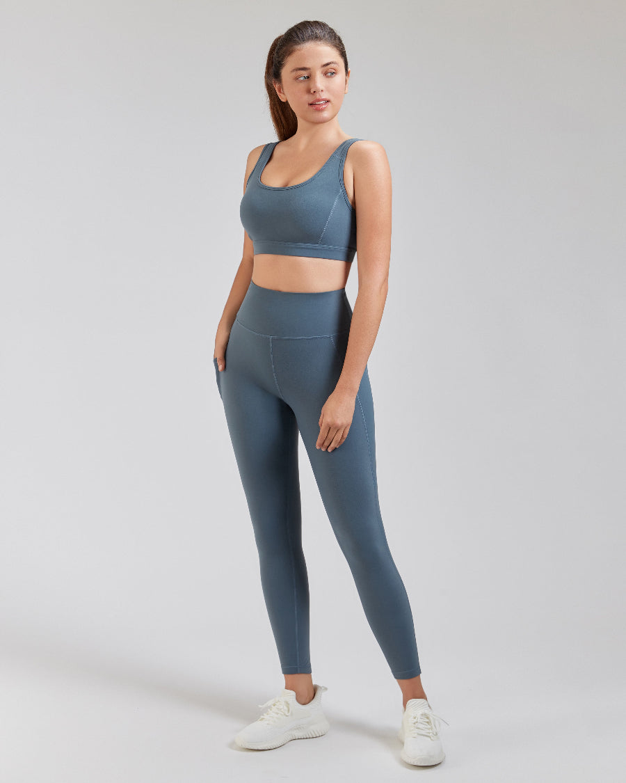 Grey Sage SoftLuxe Yoga Pants with Pockets