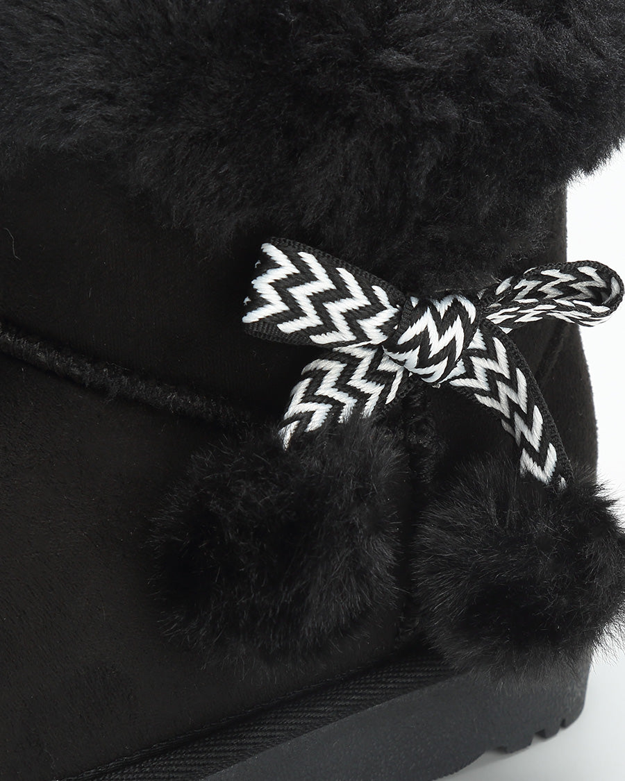 Fluff Stuff Kids Suede Boots in Black