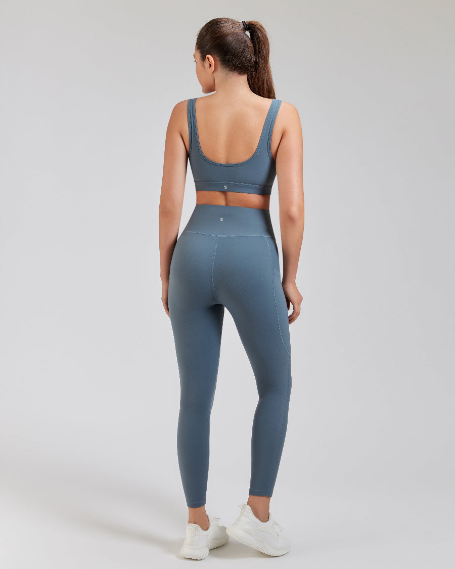 Grey Sage SoftLuxe Yoga Pants with Pockets