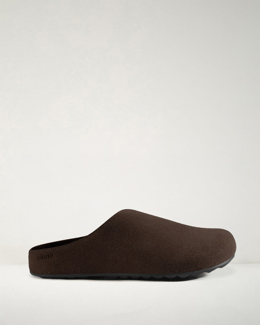 Espresso Suede Slip-On Clogs
