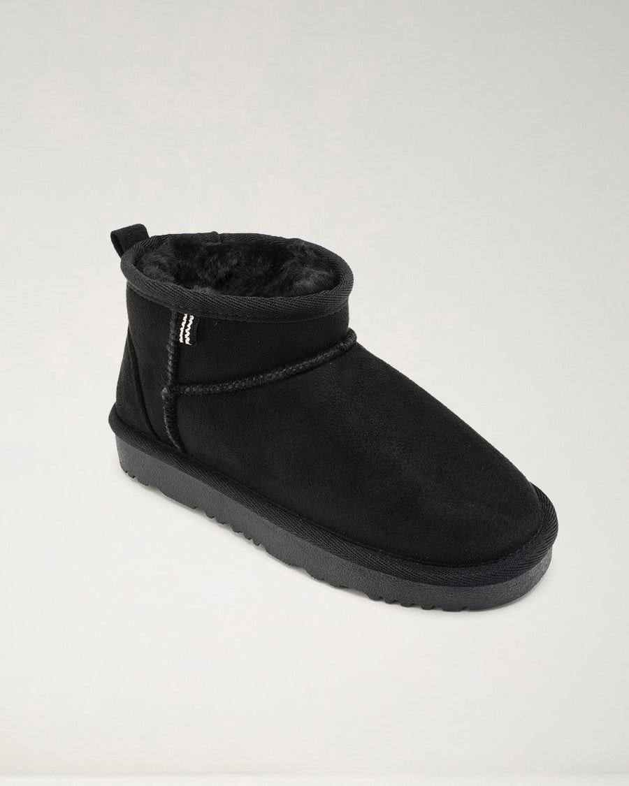 Black Short N' Sweet Kids Suede Boots