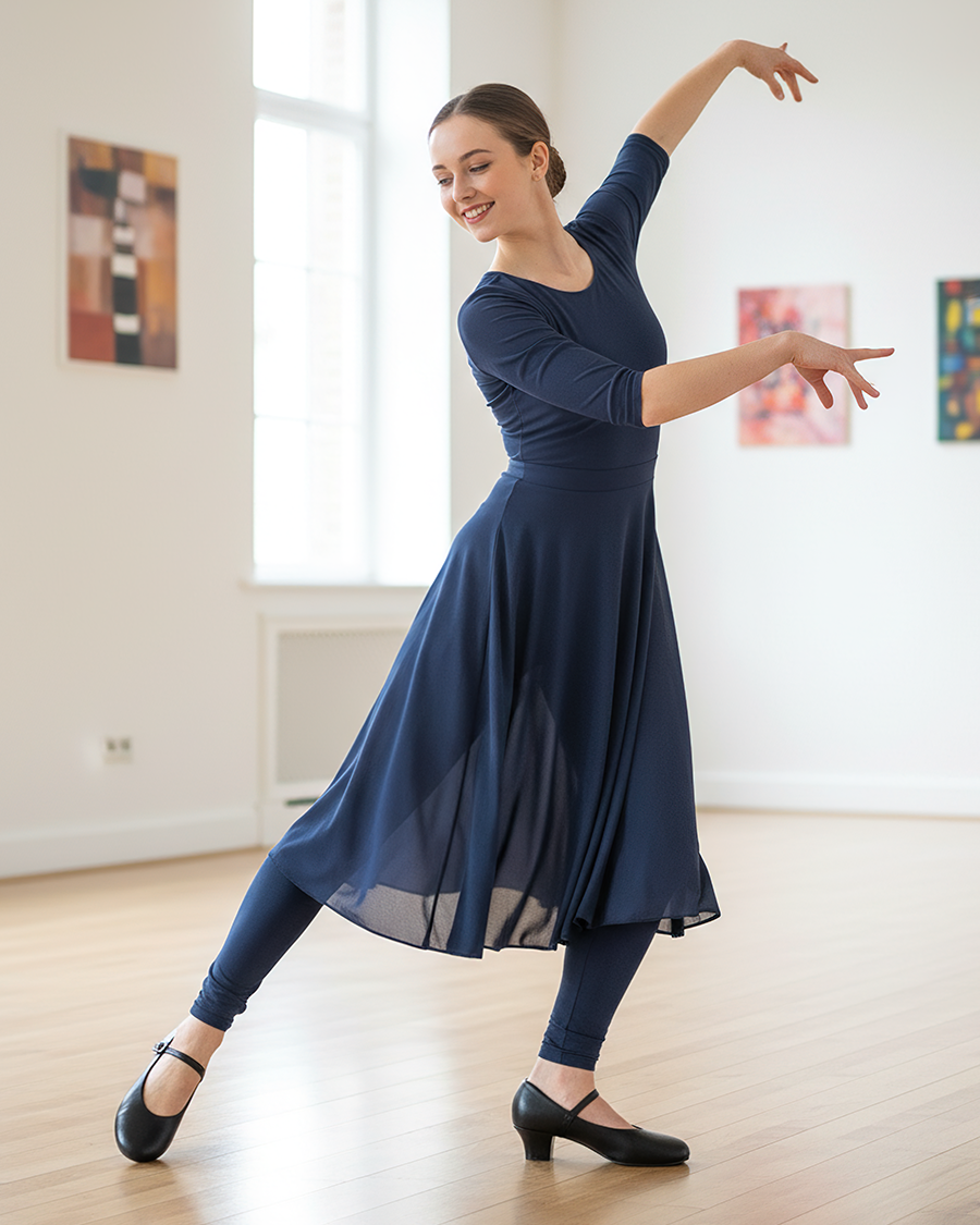 Women’s Kitten Heel Character Shoes in Black