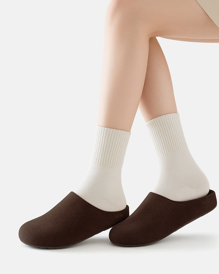 Espresso Suede Slip-On Clogs
