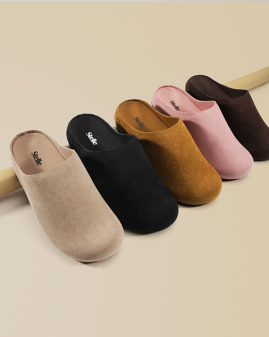 Suede Slip-On Clogs