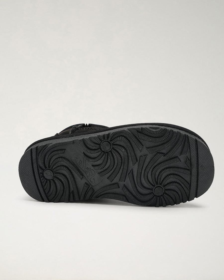 Black Short N' Sweet Kids Suede Boots