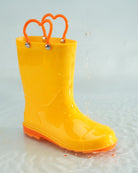 Yellow Puddle Jumper Kids Rubber Rain Boots