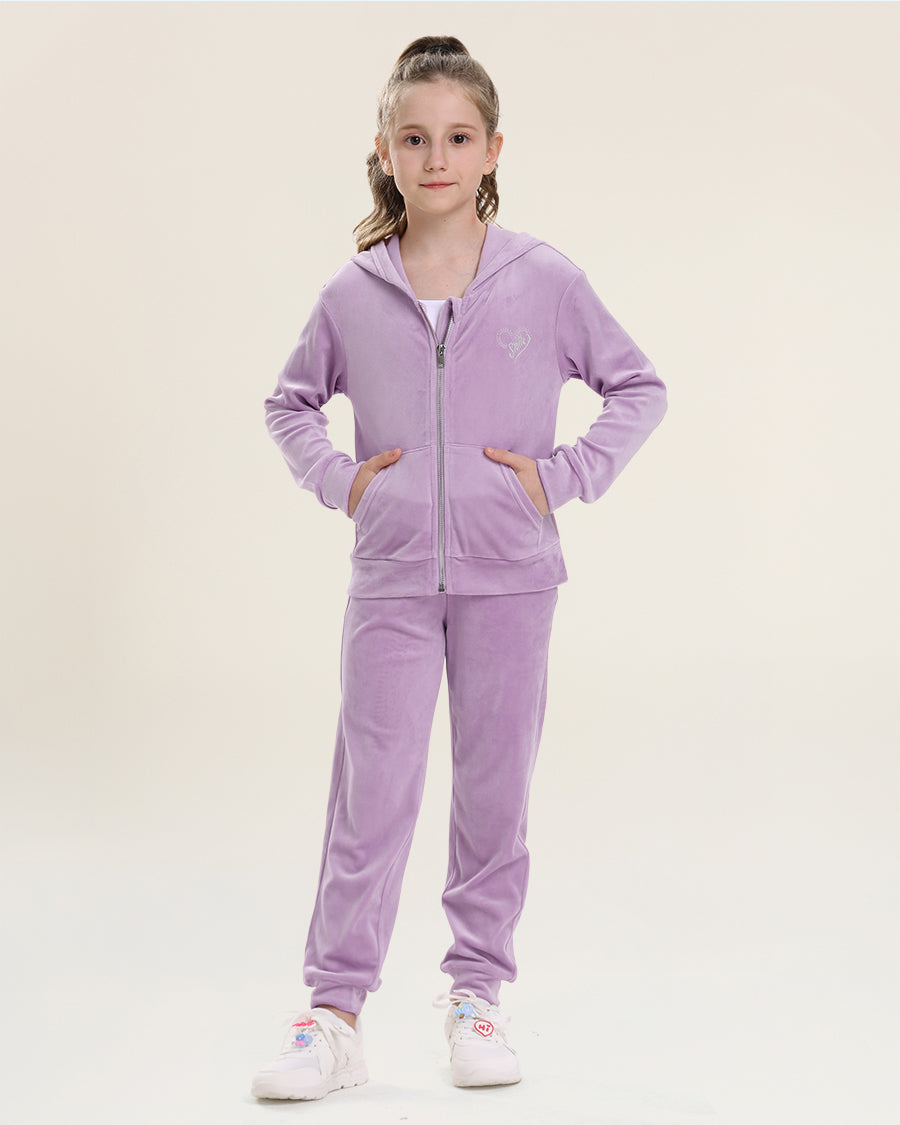 Lilac All That & Velour Kids Matching Set