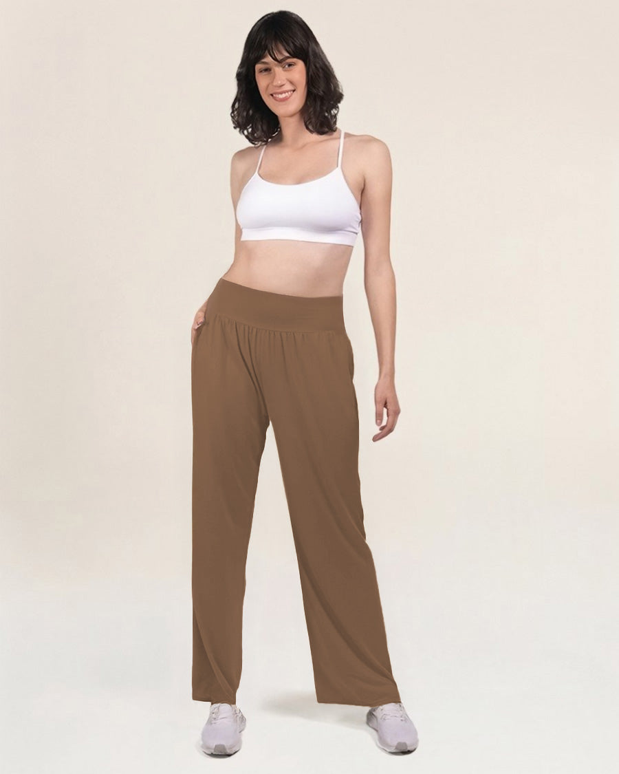 Wide Leg Casual Pants | Flowy High-Waisted Lounge Pants with Pockets