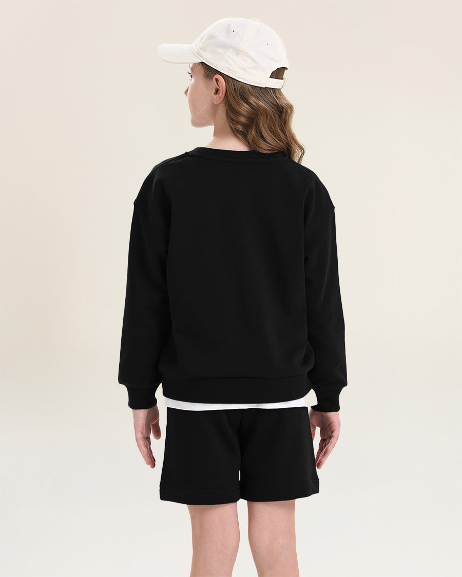 No Sweat Kids Matching Set in Black