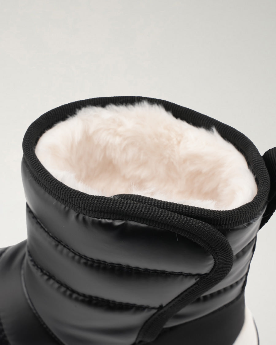 Black In A Flurry Kids Snow Boots