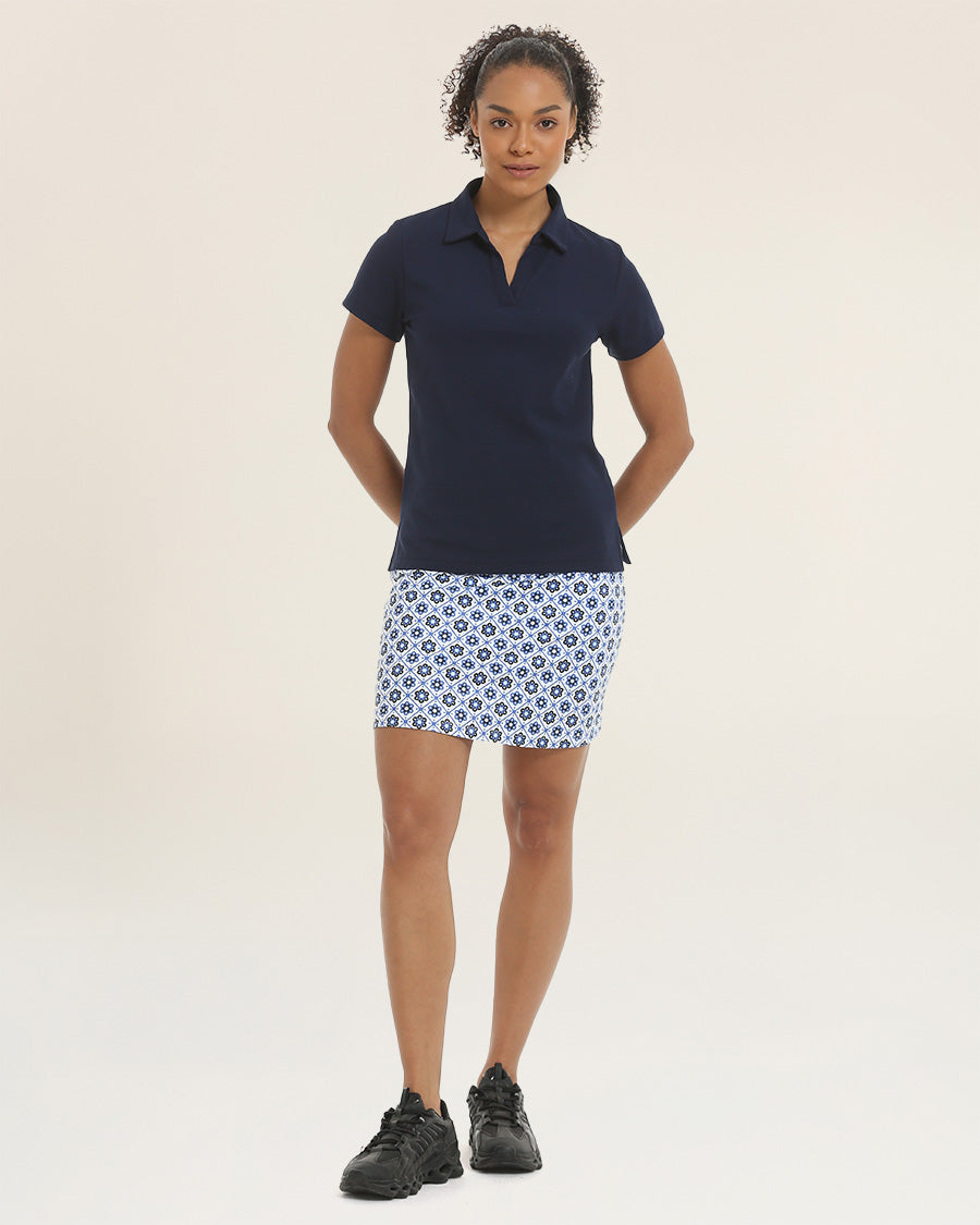 Navy V-Neck Polo