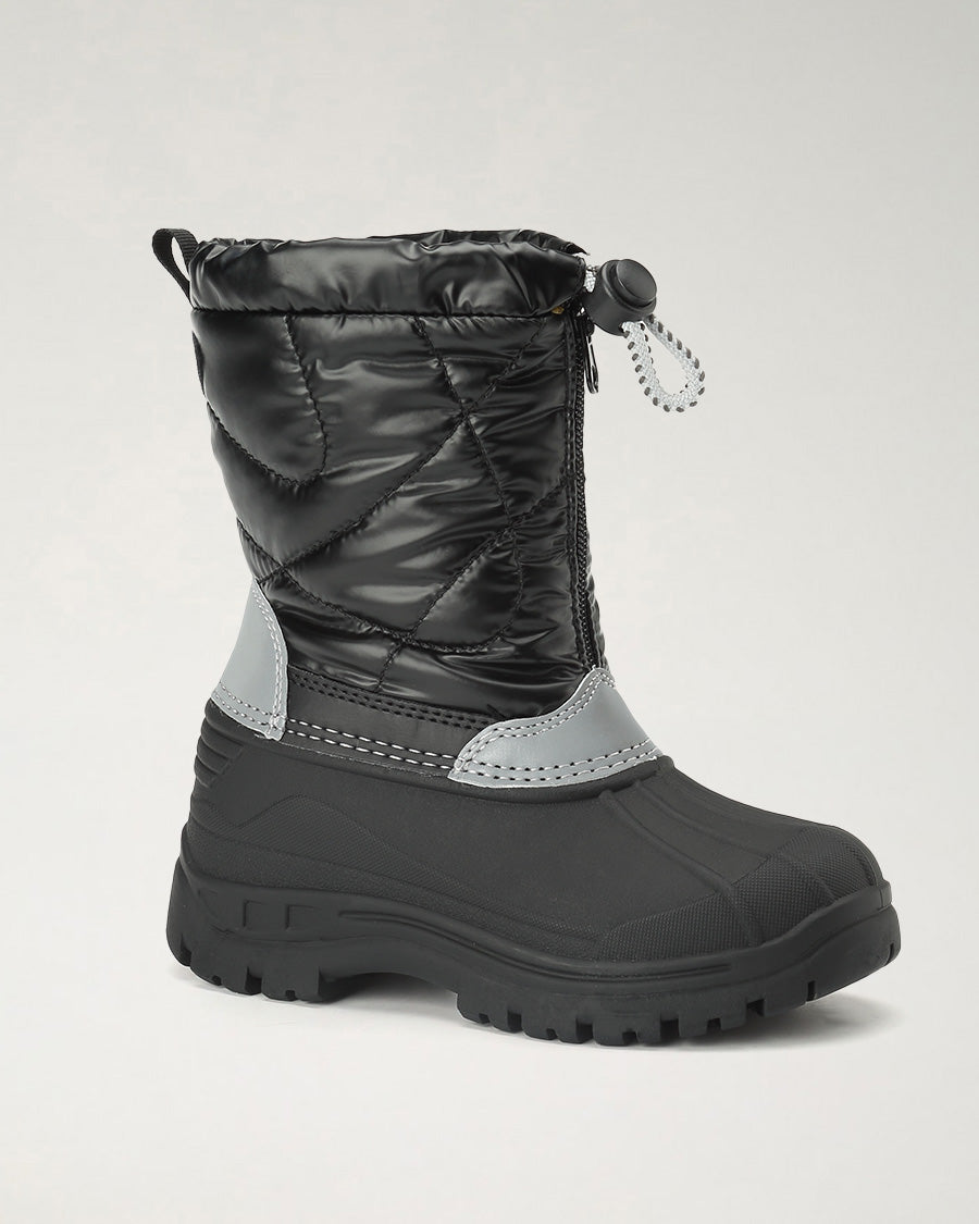 Black Kids Snow Much Fun Winter Boots