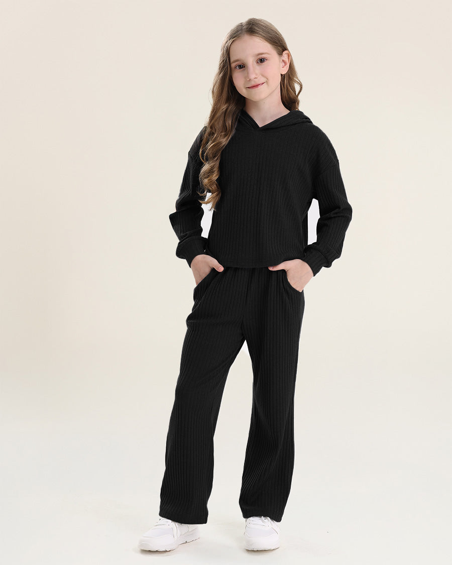 Black Go with the Flow Kids Lounge Set