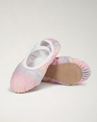 Kids Glitter Ballet Shoes in Pink Ombre