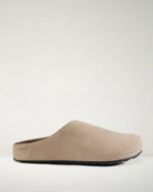 Taupe Suede Slip-On Clogs