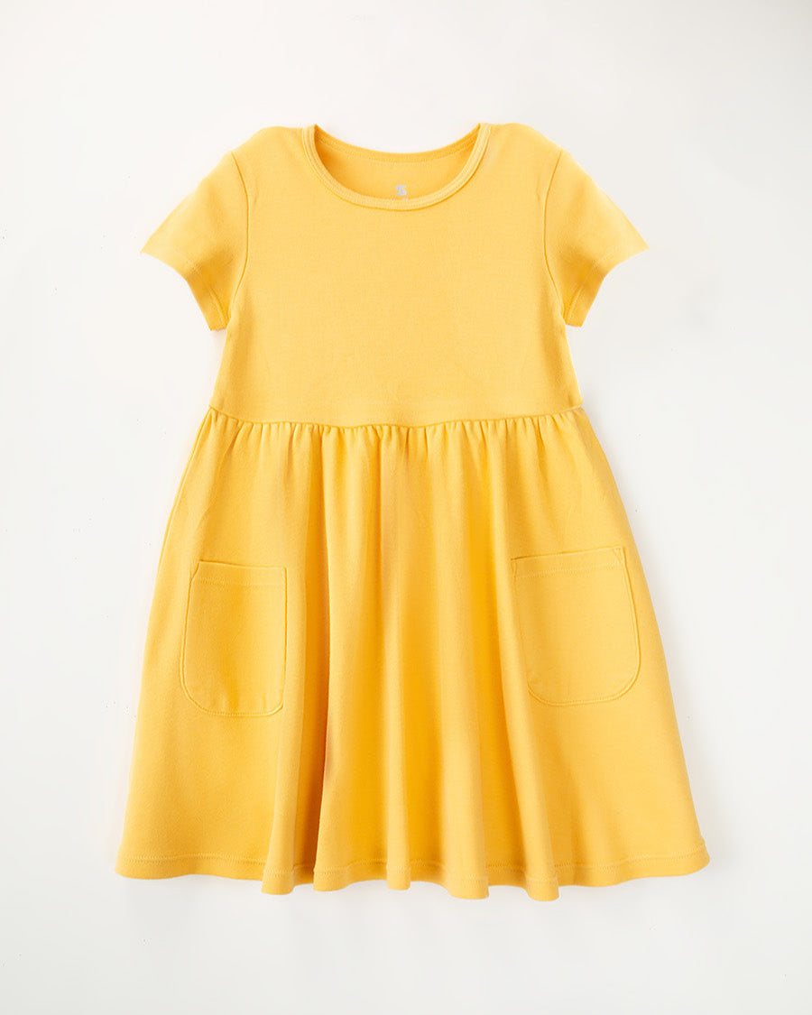 Sun Ray Girls Short Sleeve A-Line Twirl Dress