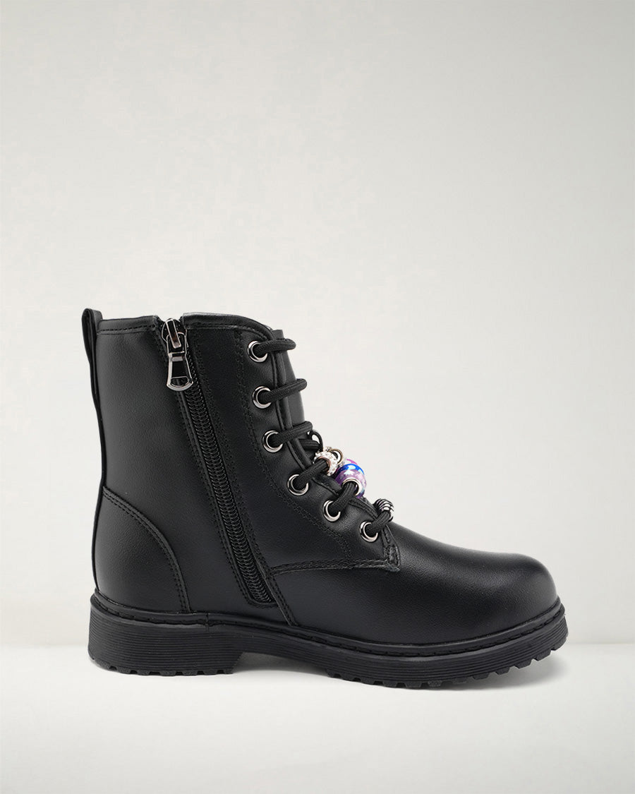 Black Tough Stuff Kids Combat Boots
