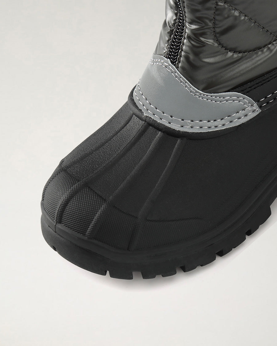Gun Metal Kids Snow Much Fun Winter Boots