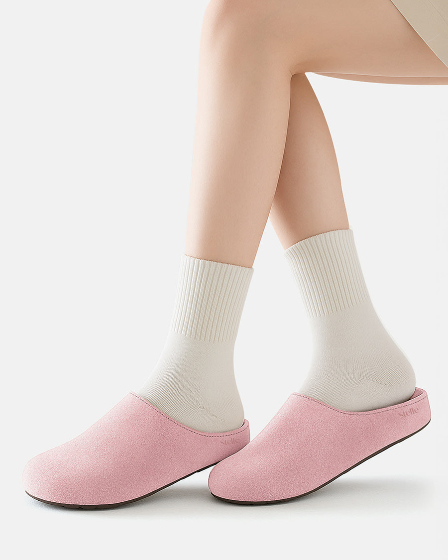 Rose Clay Suede Slip-On Clogs
