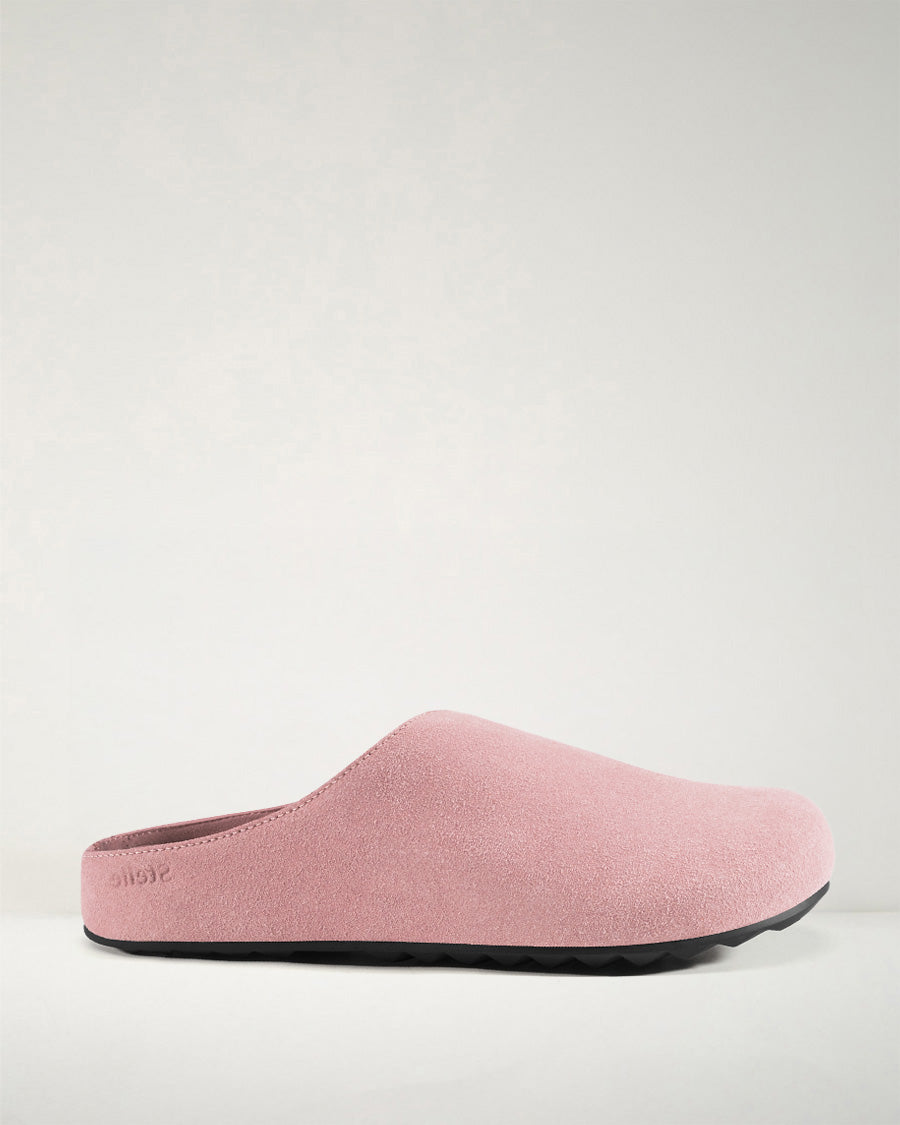 Rose Clay Suede Slip-On Clogs