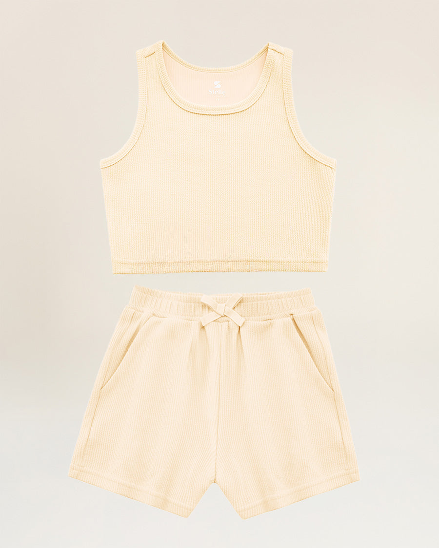 Vanilla Kids Matching Summer Outfit | Cute Tank Top & Shorts Set