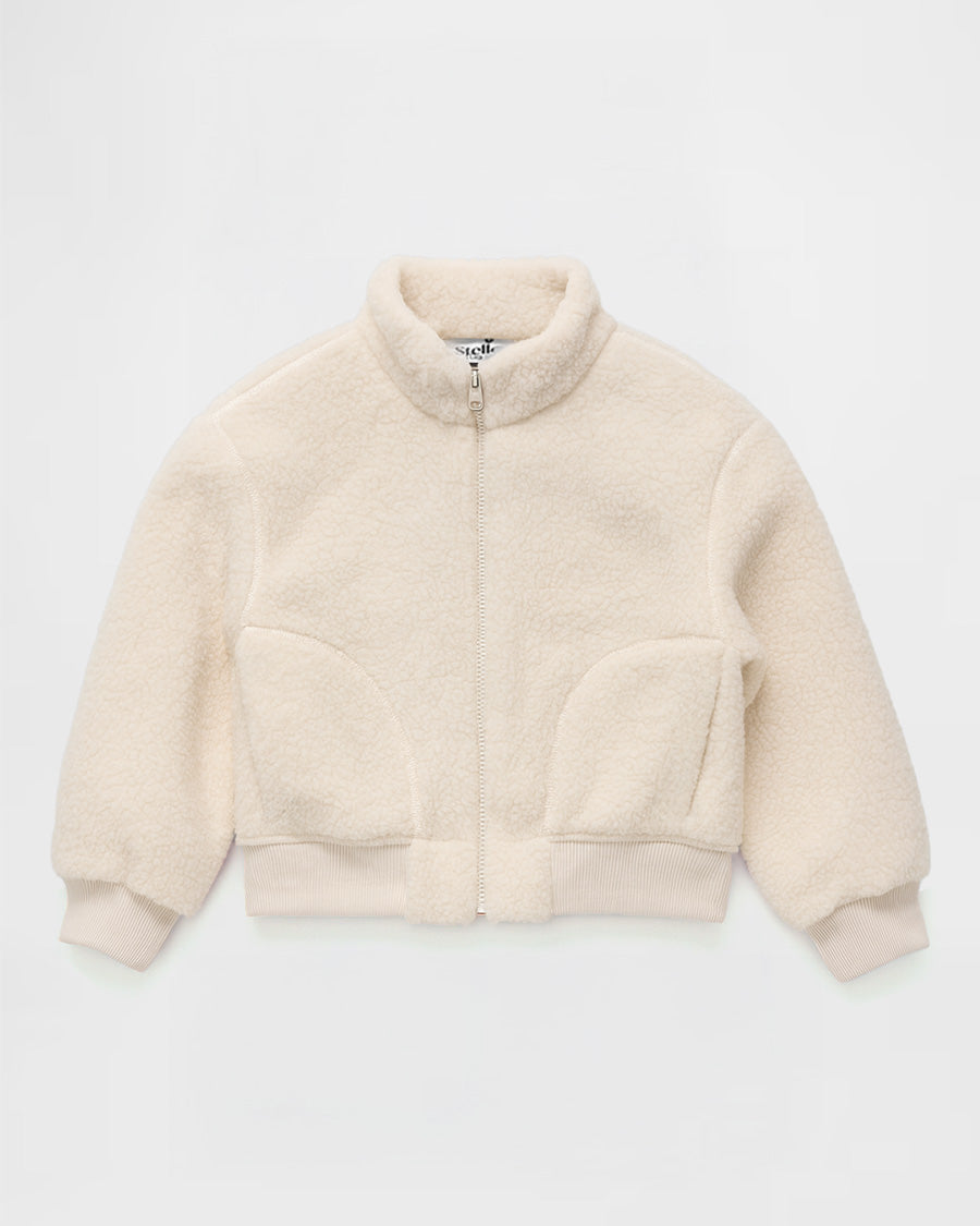 Creme Fluffed Up Kids Sherpa Jacket