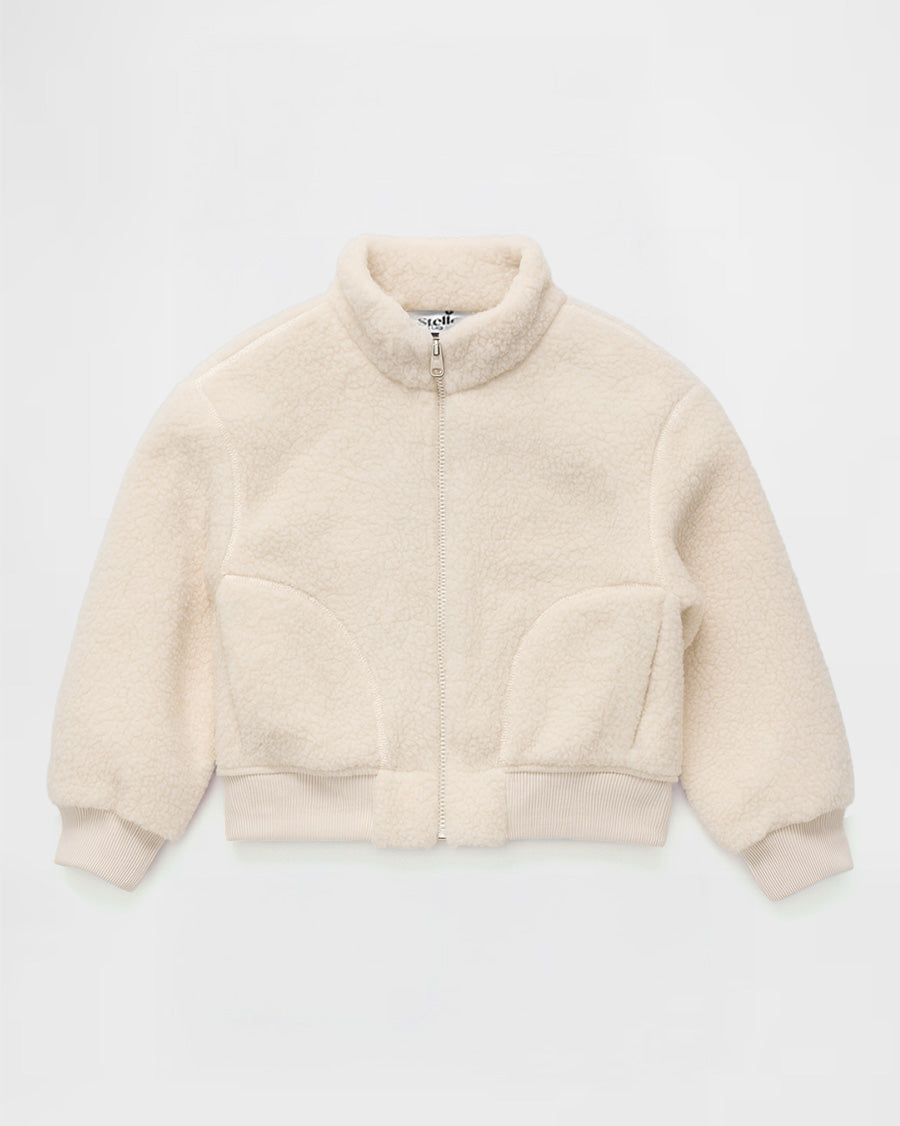 Creme Fluffed Up Kids Sherpa Jacket
