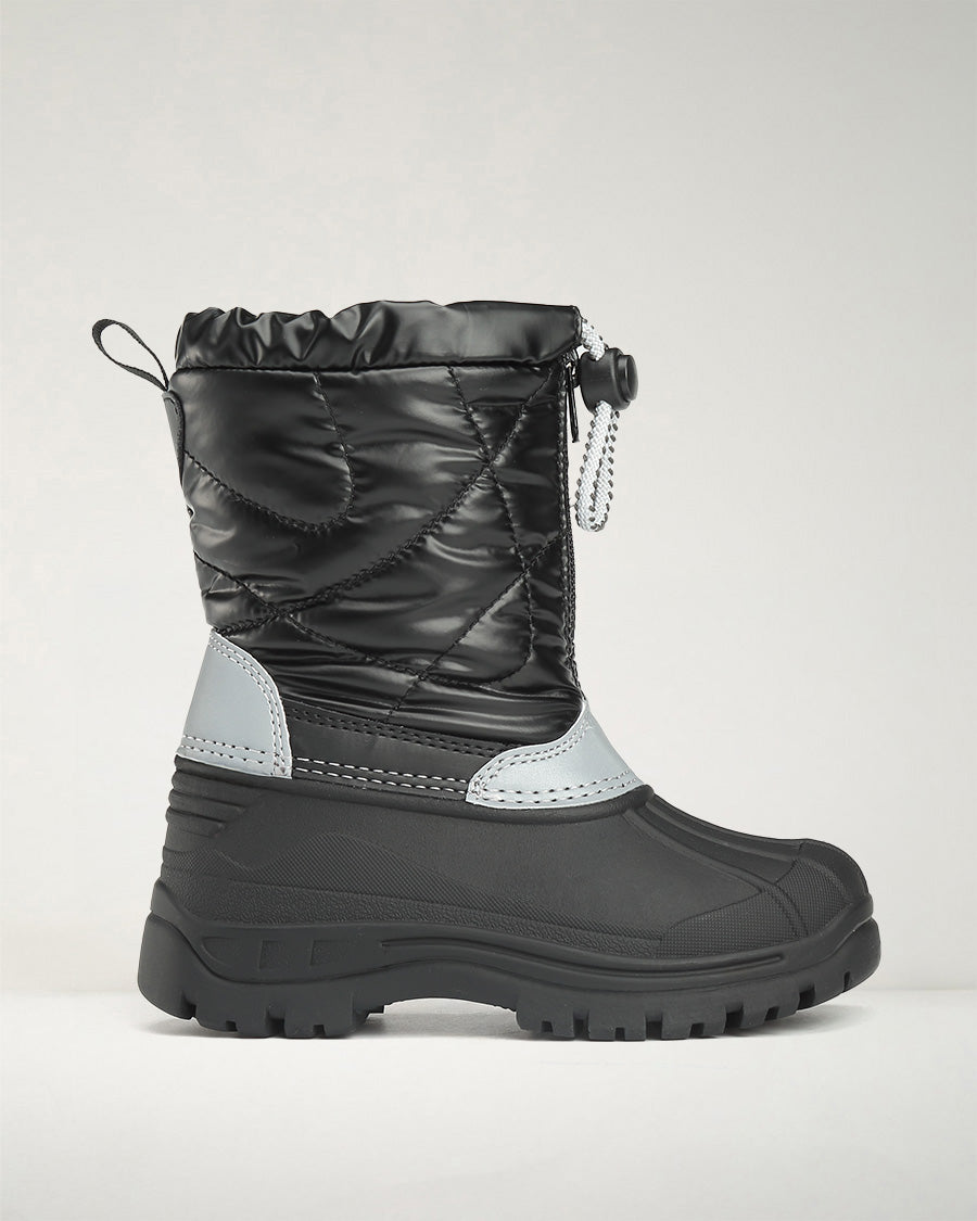 Black Kids Snow Much Fun Winter Boots