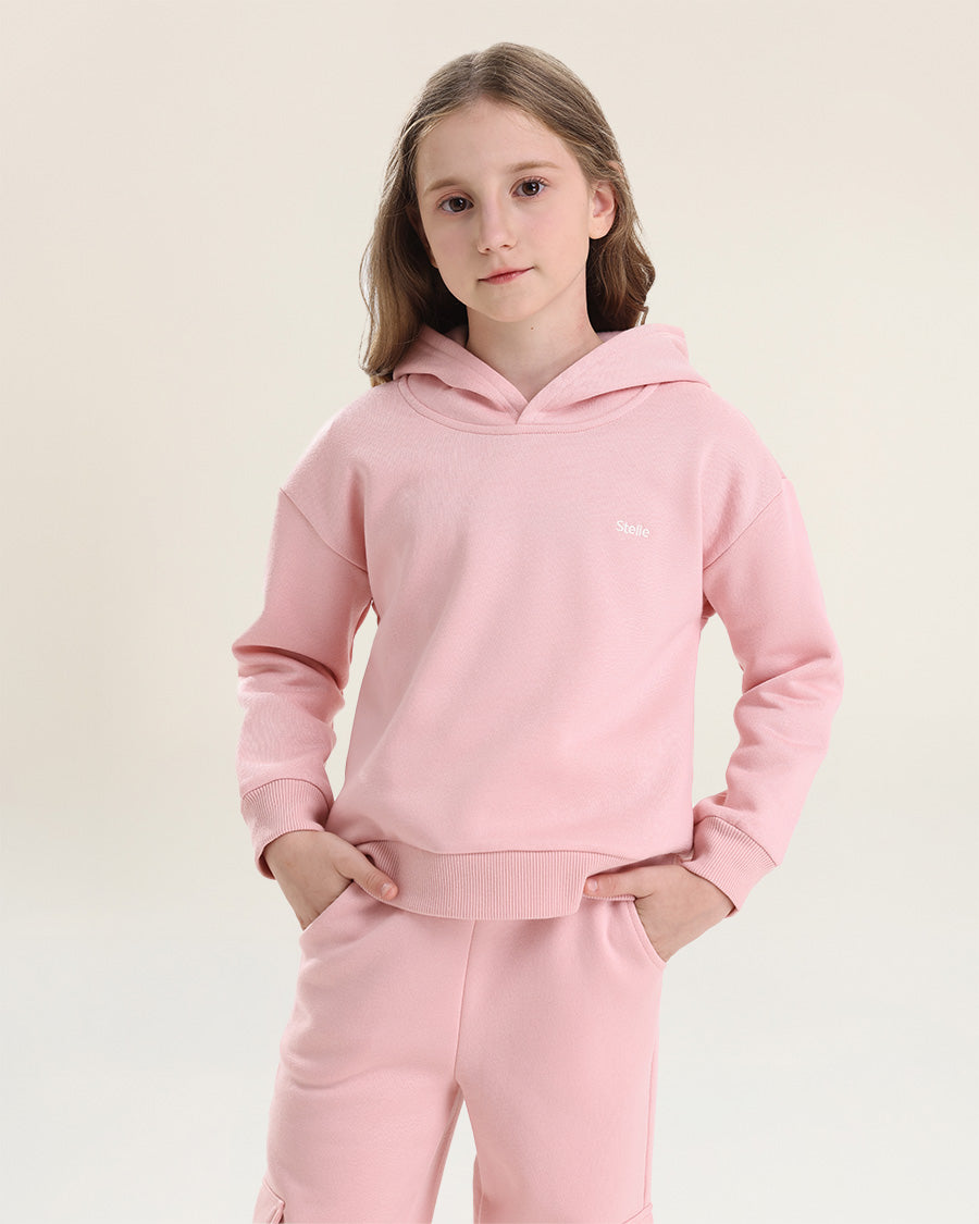 Pink Fleece Out Kids Matching Sweat Set