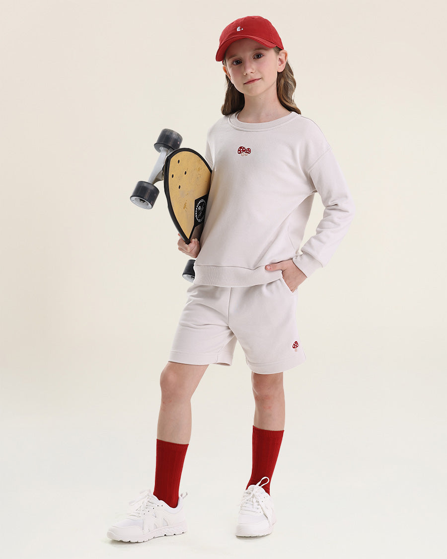 No Sweat Kids Matching Set in Dove