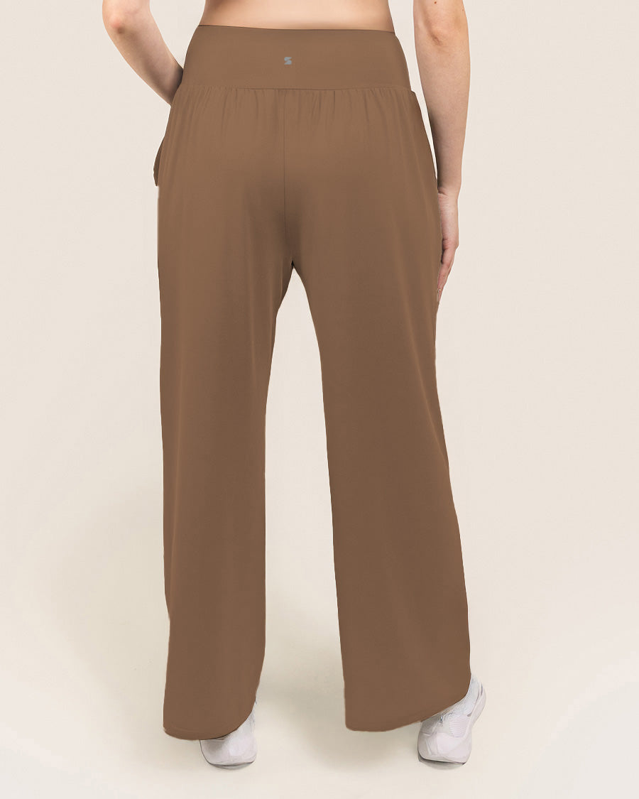 Wide Leg Casual Pants | Flowy High-Waisted Lounge Pants with Pockets