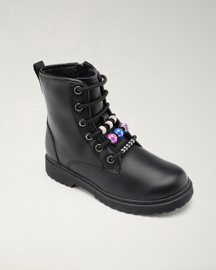 Black Tough Stuff Kids Combat Boots