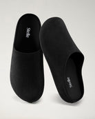 Black Suede Slip-On Clogs