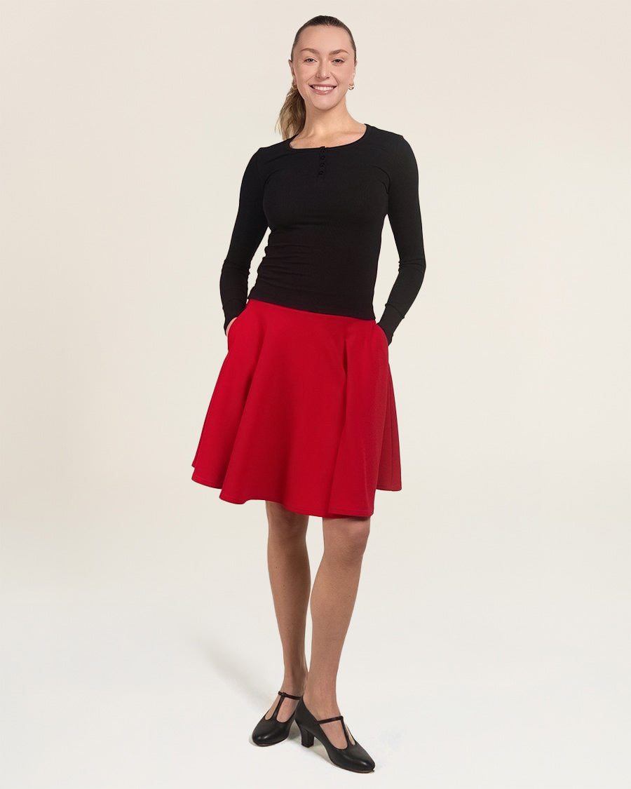 Black Long-Sleeve Ribbed Knit Henley | Slim Fit Top