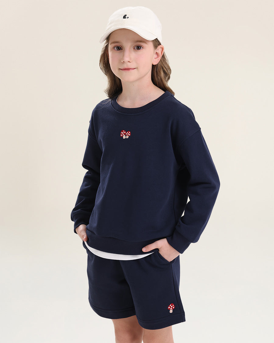 No Sweat Kids Matching Set in Dark Navy