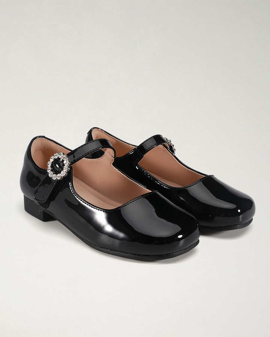 Black Girls Low-Heel Dress Shoes