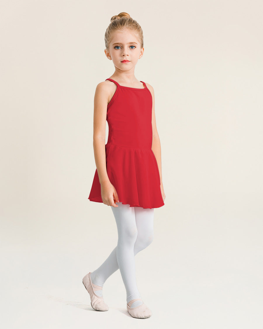 Red Girls Camisole Dance Dress