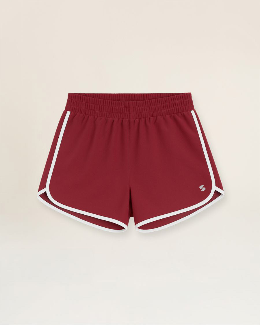 Maroon Girls Stretchy Athletic Shorts