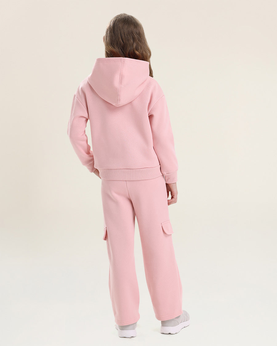 Pink Fleece Out Kids Matching Sweat Set