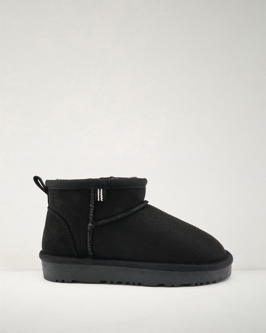 Black Short N' Sweet Kids Suede Boots