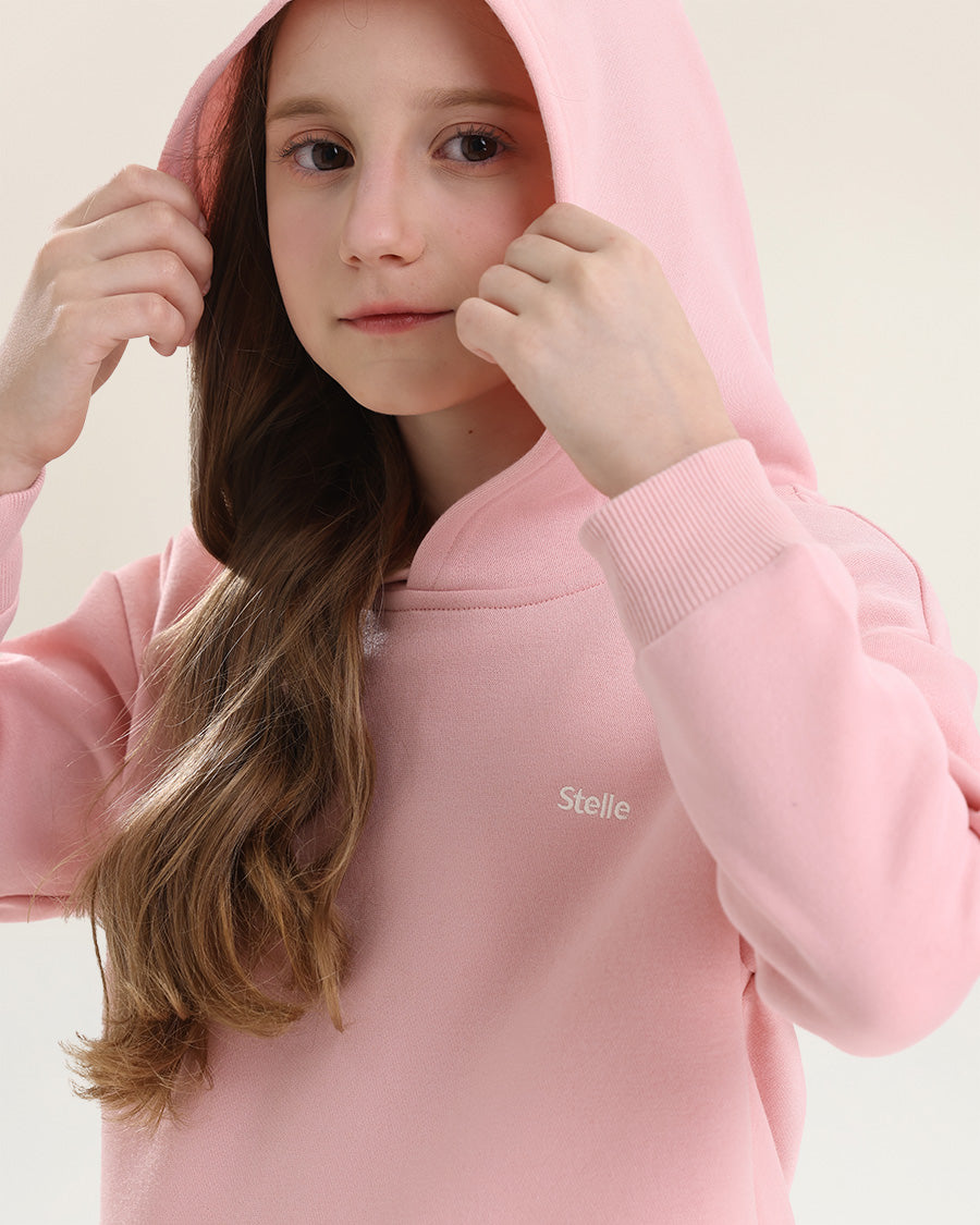 Pink Fleece Out Kids Matching Sweat Set