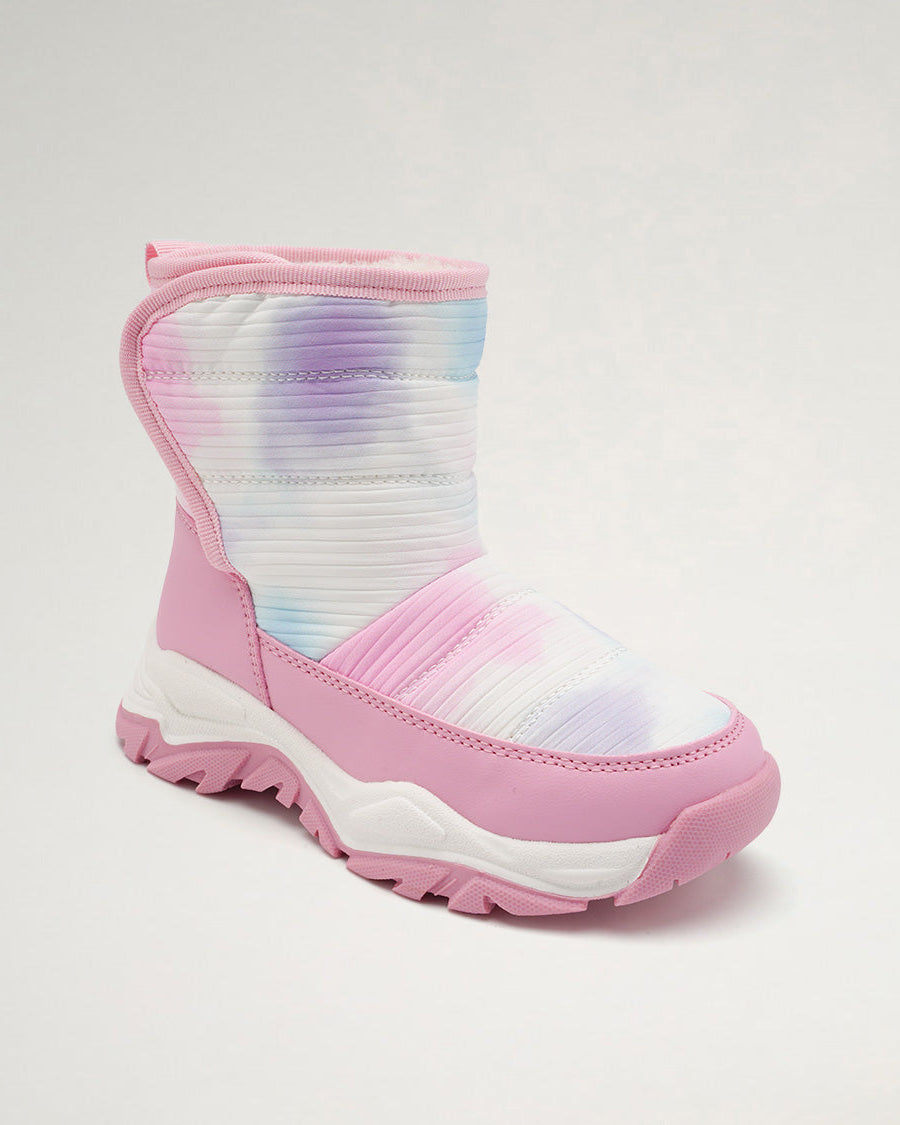 Tie Dye Marshmallow In A Flurry Kids Snow Boots
