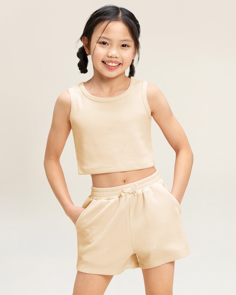 Vanilla Kids Matching Summer Outfit | Cute Tank Top & Shorts Set