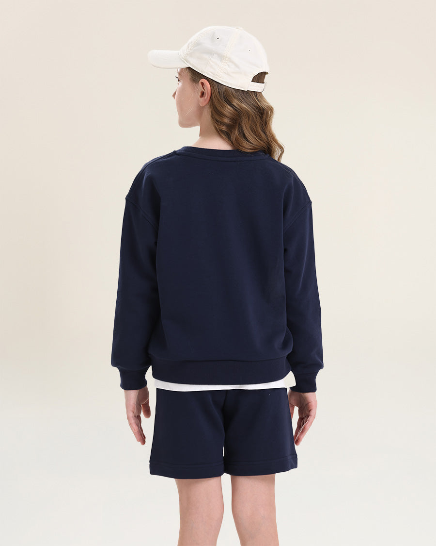 No Sweat Kids Matching Set in Dark Navy