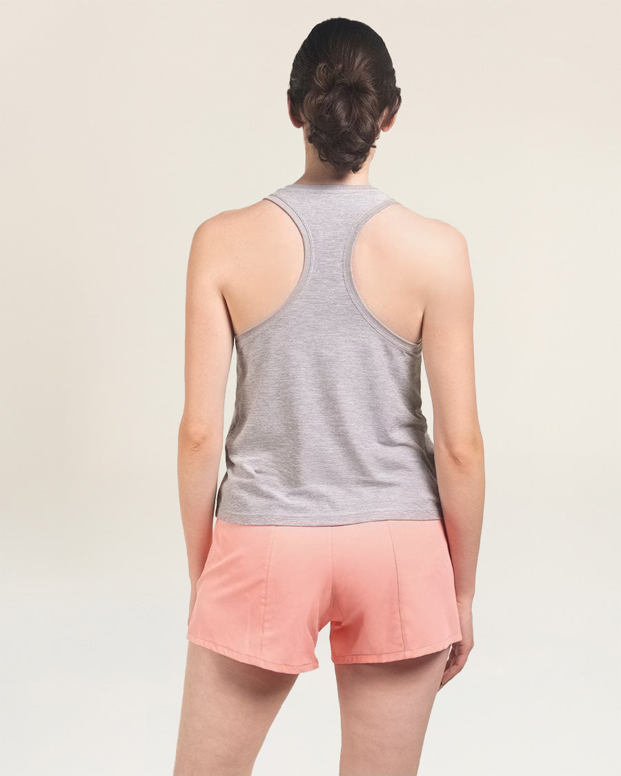 Light Heather Grey Racerback Tank Top
