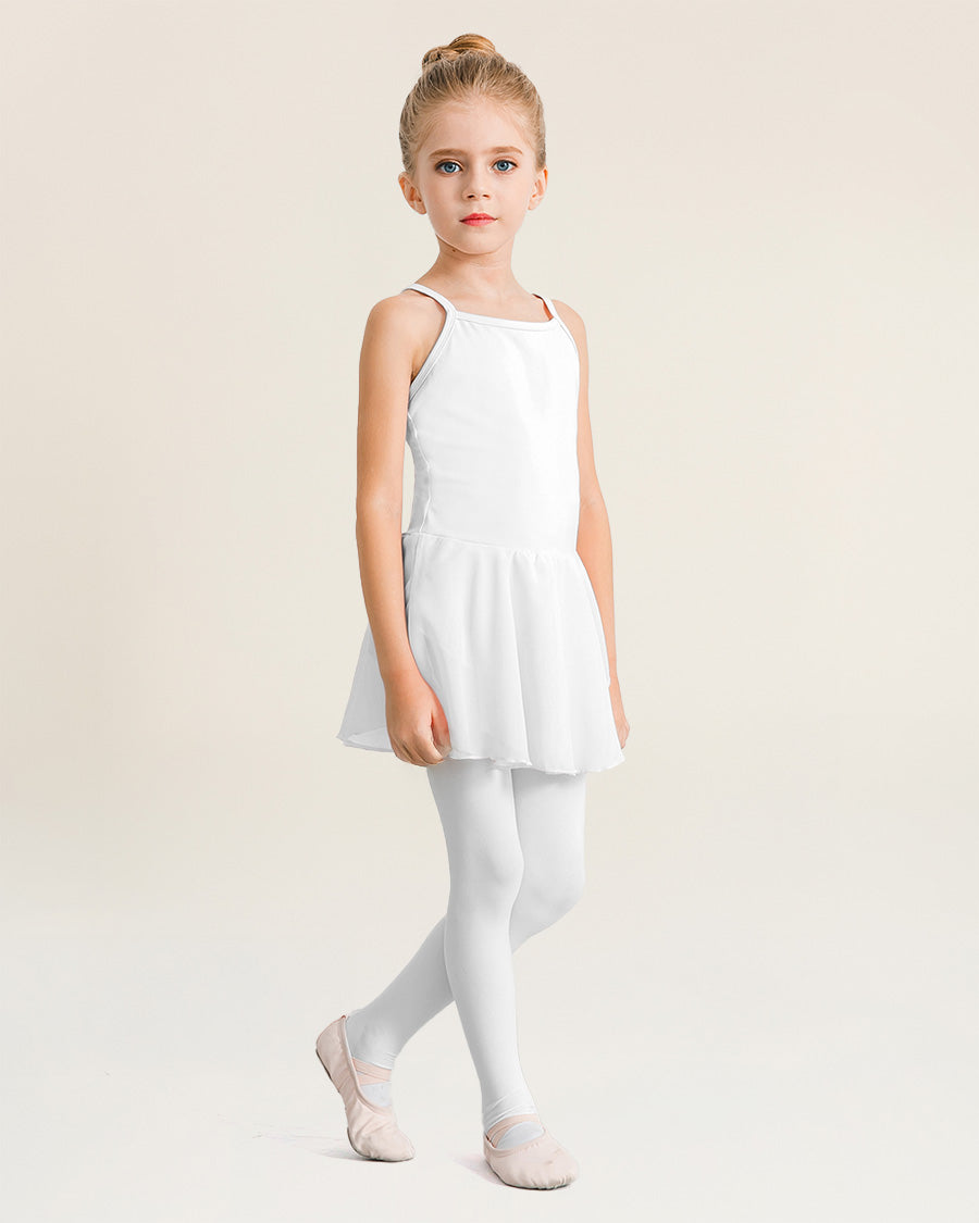White Girls Camisole Dance Dress