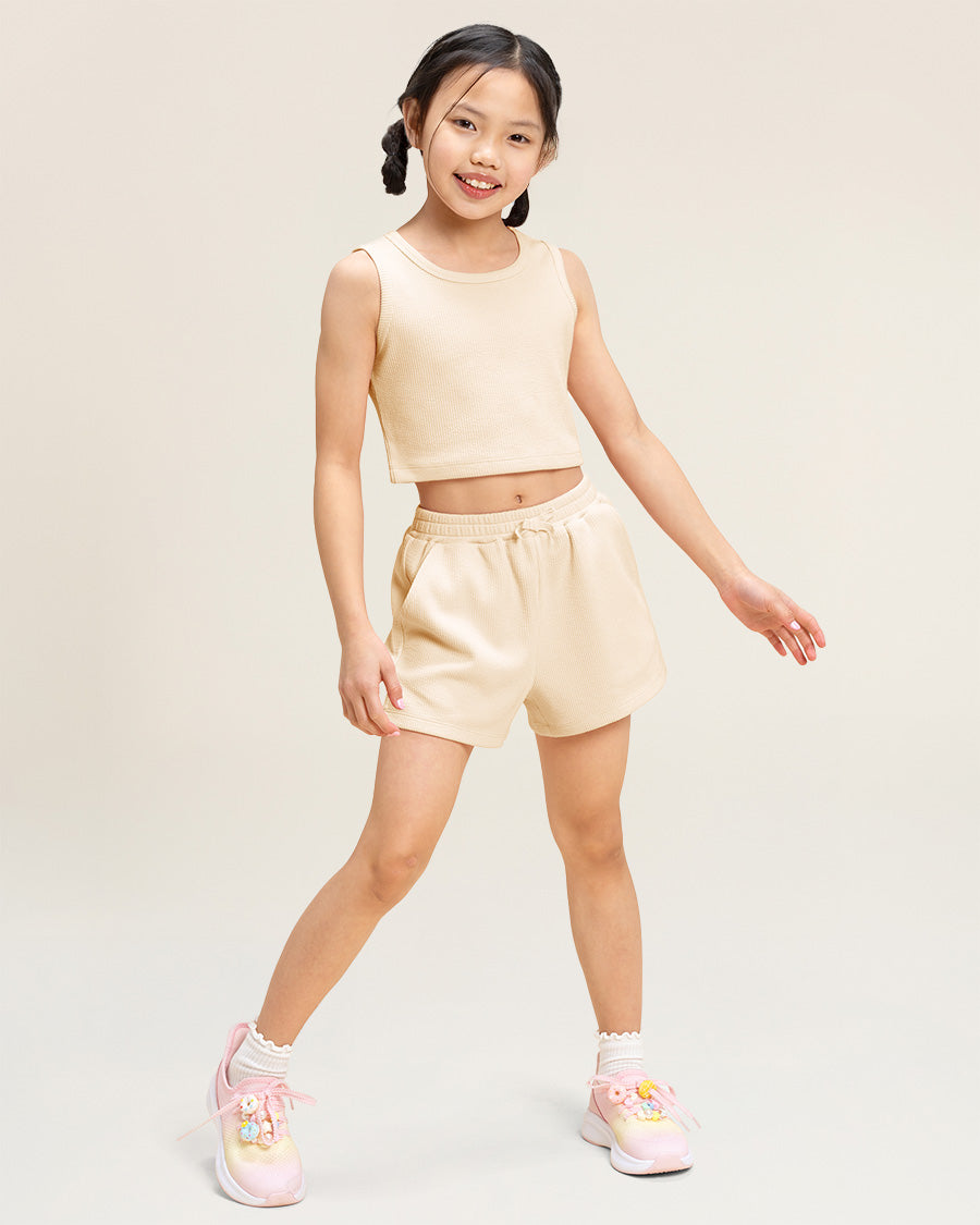 Vanilla Kids Matching Summer Outfit | Cute Tank Top & Shorts Set