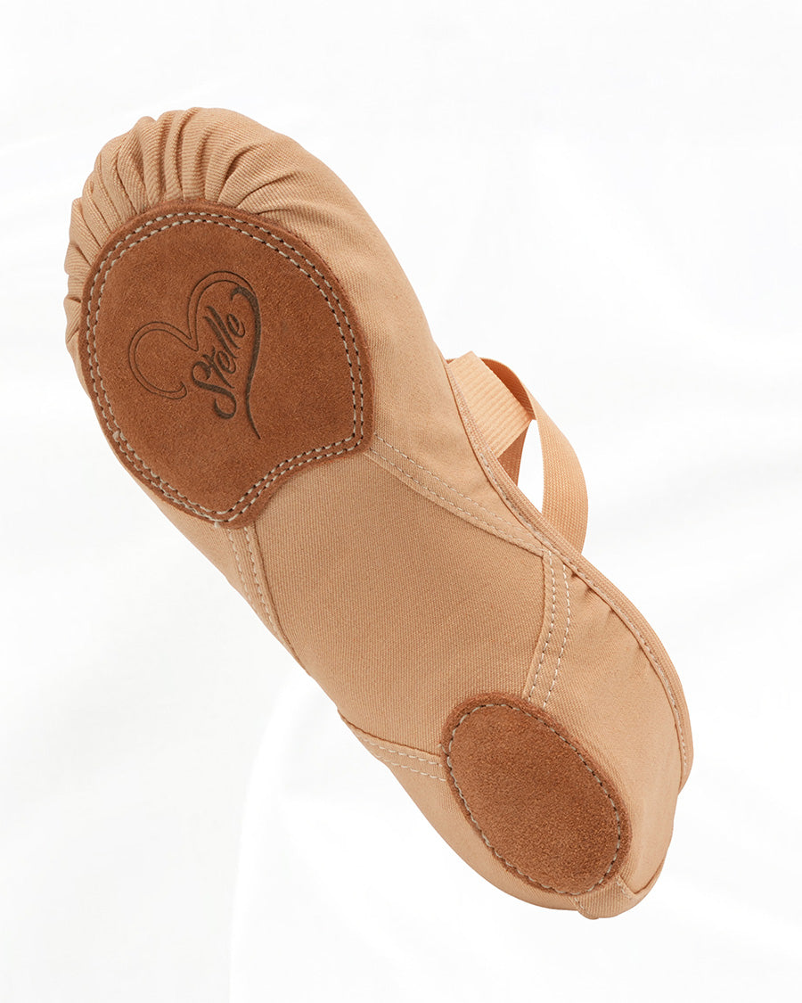 Tan Adults Canvas Split-Sole Dance Shoes