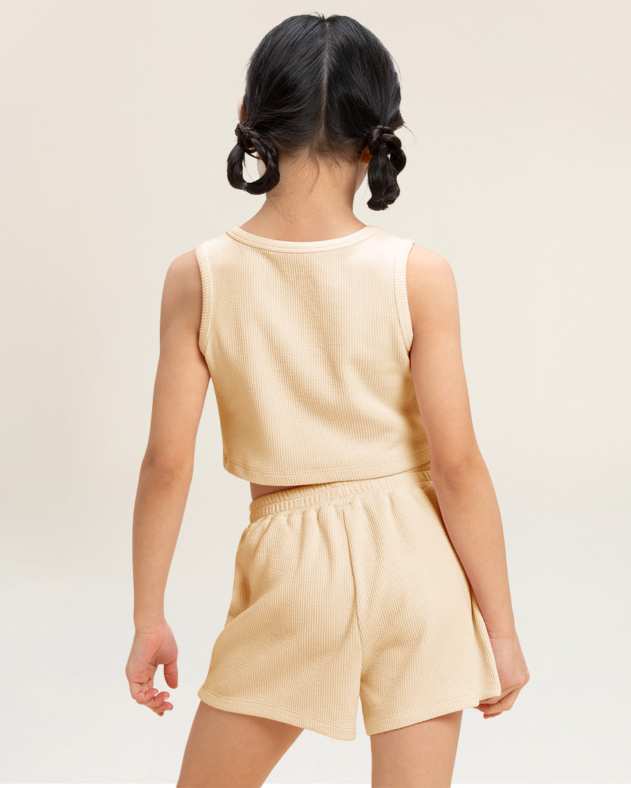 Vanilla Kids Matching Summer Outfit | Cute Tank Top & Shorts Set